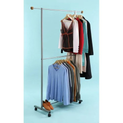 Portant 2 étages mobile 1 et 2 m - Charge 20 kg