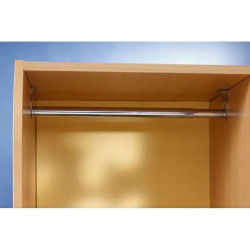 Mottez - Barre de penderie nickelée de 40 à 120 cm
