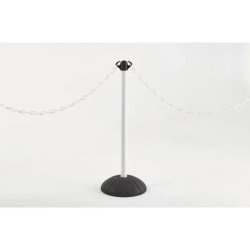 Mottez - Potelet pour chaîne avec socle en caoutchouc