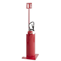 Mât avec pancarte extincteur