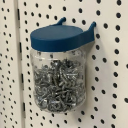 Pot de rangement avec capuchon pour panneau perforé