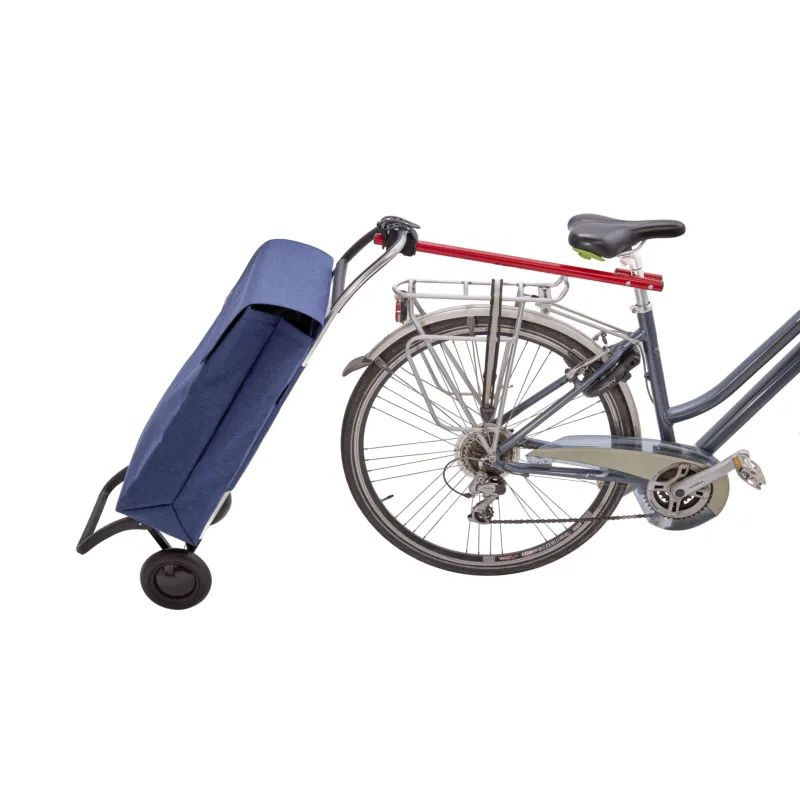 Accessoire de fixation pour chariot de courses sur vélo