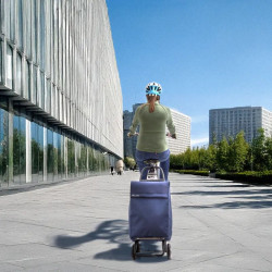 Accessoire de fixation pour chariot de courses sur vélo