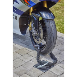 Sabot d'ancrage pour deux roues  avec anneau antivol