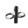 Poteau avec pinces antivol pour rangement de 2 trottinettes
