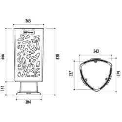 Poubelle Fabregas Scuderia en plastique recyclable 57.5 litres