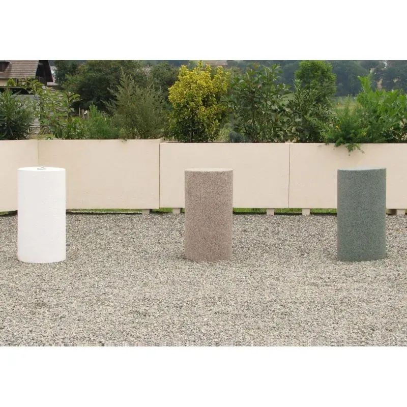 Borne de ville ronde en béton - Bègles