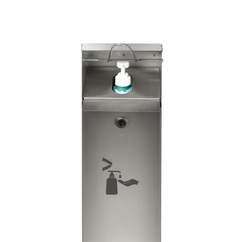 Station de désinfection des mains - Commande au coude