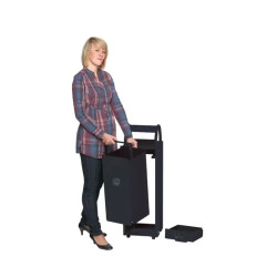 Cendrier poubelle avec chapeau à poser - Acier