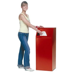 Poubelle tri sélectif à trappe acier - 68L