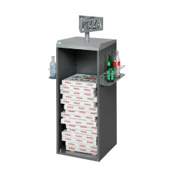 Poubelle pour cartons de pizza et bouteille consignée