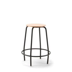 Tabouret technique 4 pieds Linea MEA WOOD en bois