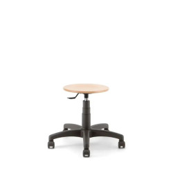 Tabouret technique d'atelier Linea MEA WOOD en bois