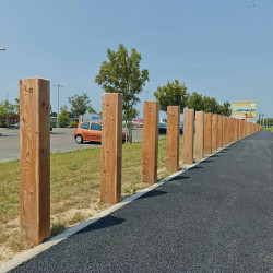 Poteau pointe diamant en bois de Pin raboté - 14.5 x 14.5 cm - Lagune