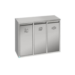 Poubelle de tri sélectif 3 bacs de 12 litres pour cuisine