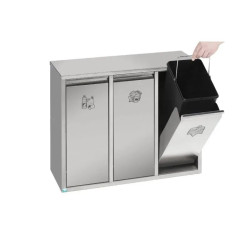 Poubelle tri sélectif 3 bacs de 12L - WSS 36