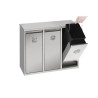 Poubelle de tri sélectif 3 bacs de 12 litres pour cuisine