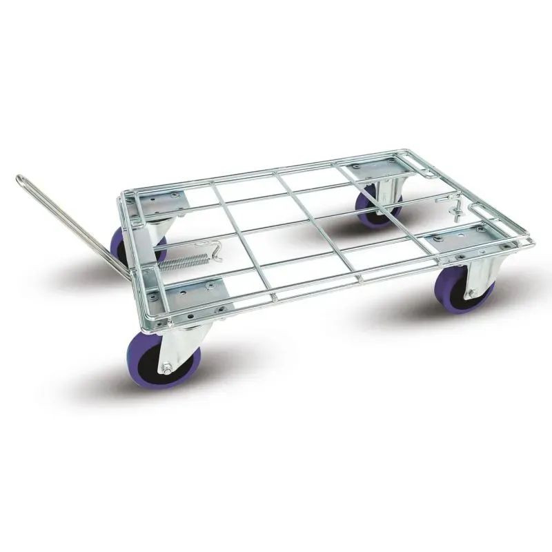 Plateforme roulante grillagée avec timo non coulissant
