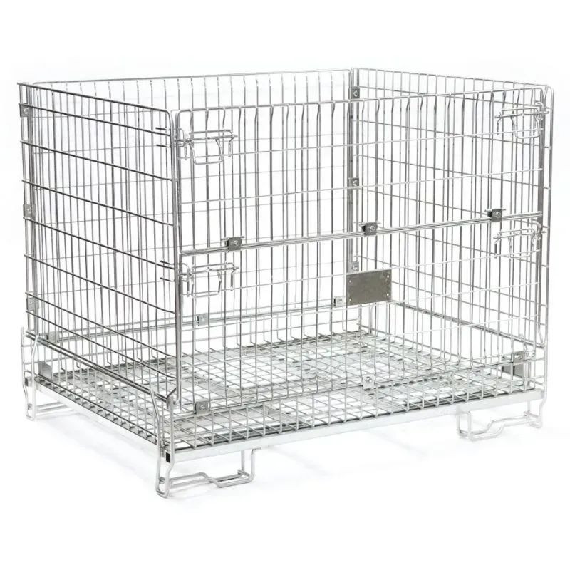 Conteneur grillagé pour transport et stockage de matière à recycler