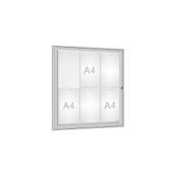 Vitrine d'affichage extérieur simple battant - Vitre plexichoc