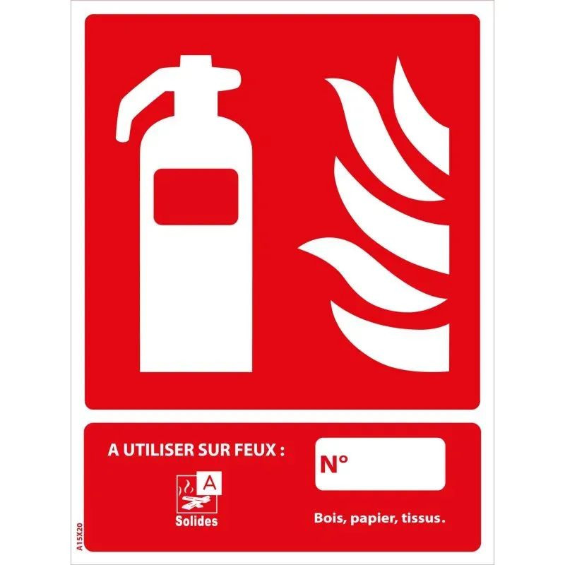 Panneau extincteur classe de feu A