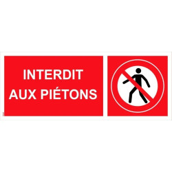 Panneau picto interdit aux piétons