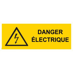Panneau signalétique danger électrique format 20 x 8 cm