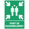 Panneau point de rassemblement avec picto