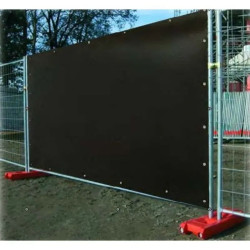 Bache acoustique et occultante pour nuisances sonores sur chantier