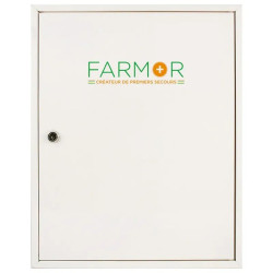 Armoire à pharmacie 1 porte en tôle vide