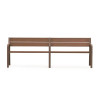 Banc double Benito Citizen UM301L en métal et lattes en bois exotique