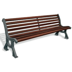 Banc Roda Benito UM320 en fonte et lattes en bois exotique
