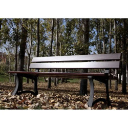 Banc Bretana - Pieds en fonte et lattes en bois tropical