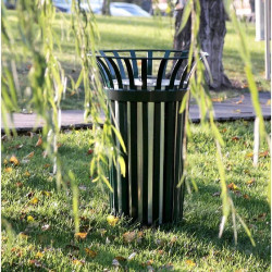 Corbeille Tulipa métal avec seau en acier galvanisé pour extérieur