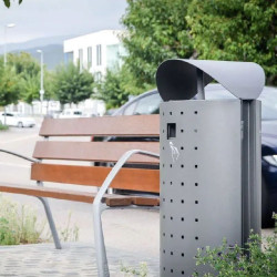 Corbeille de ville avec cendrier Dara - Benito PA694SMO