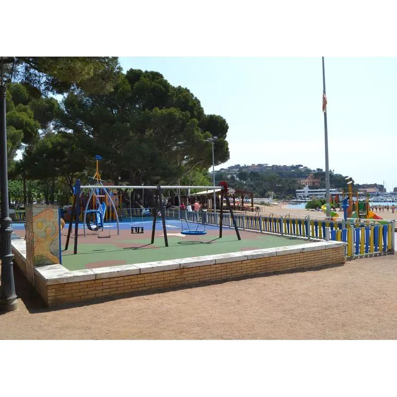 Balançoire bois et métal - Benito Madera 2 assises classiques