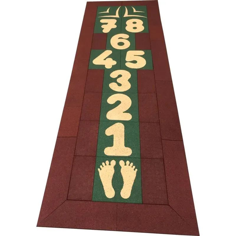 Hexdalle pack jeu de la Marelle épaisseur 25 mm en caoutchouc et EPDM