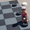 Hexdalle - Jeu d’échecs ou dames géant en caoutchouc