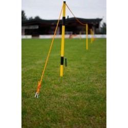 Barrière avec cordage pour terrain de foot