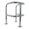 Etrier de protection galva pour barrière et poteau avec 3 pieds
