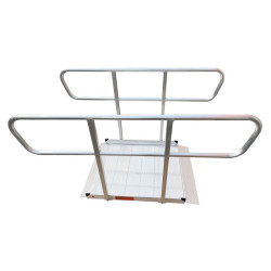 Rampe en aluminium PMR avec garde-corps