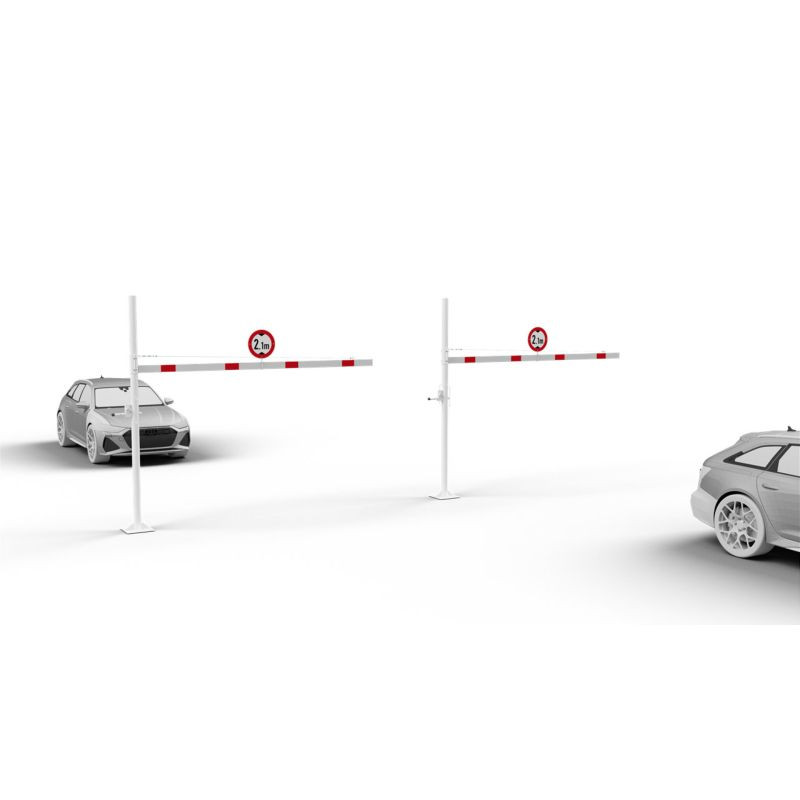 Demi-portique pivotant limitation de hauteur réglable