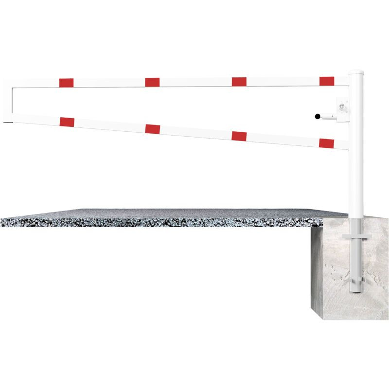 Barrière pivotante avec verrouillage automatique