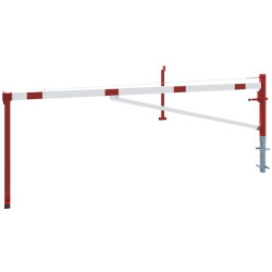 Barrière pivotante renforcée avec poteau d'appui