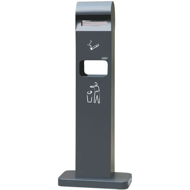 Cendrier sur pied 2 litres avec poubelle 8 litres - 600 mégots