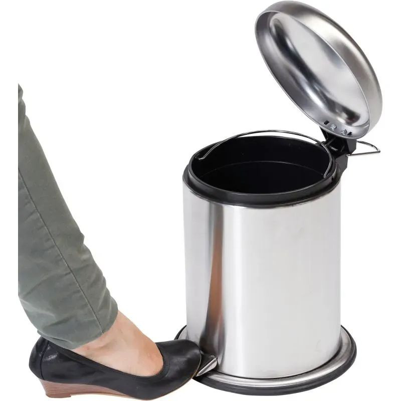 Poubelle en inox ronde 5 litres