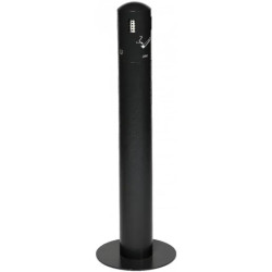 Cendrier sur pied tubulaire - 12 litres- Capacité 1500 mégots