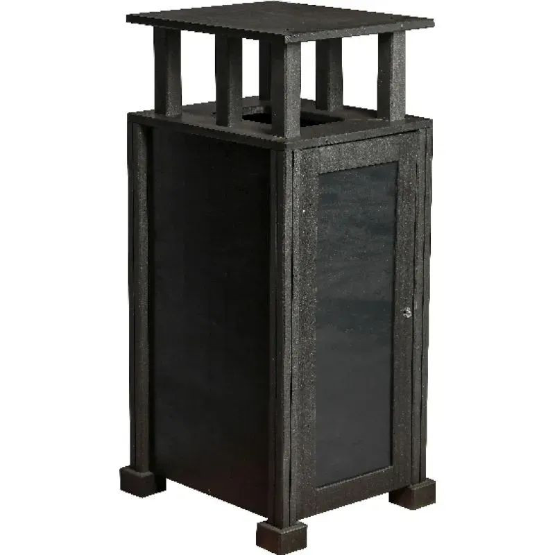 Station de tri sélectif en briques alimentaires recyclées et en alu