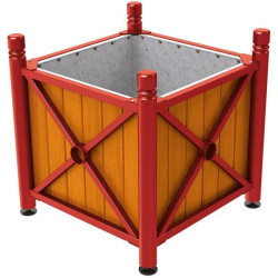 Bac à palmier acier et bois Province City