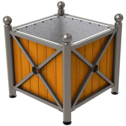 Jardinière pour palmier Procity acier et bois Province Boule